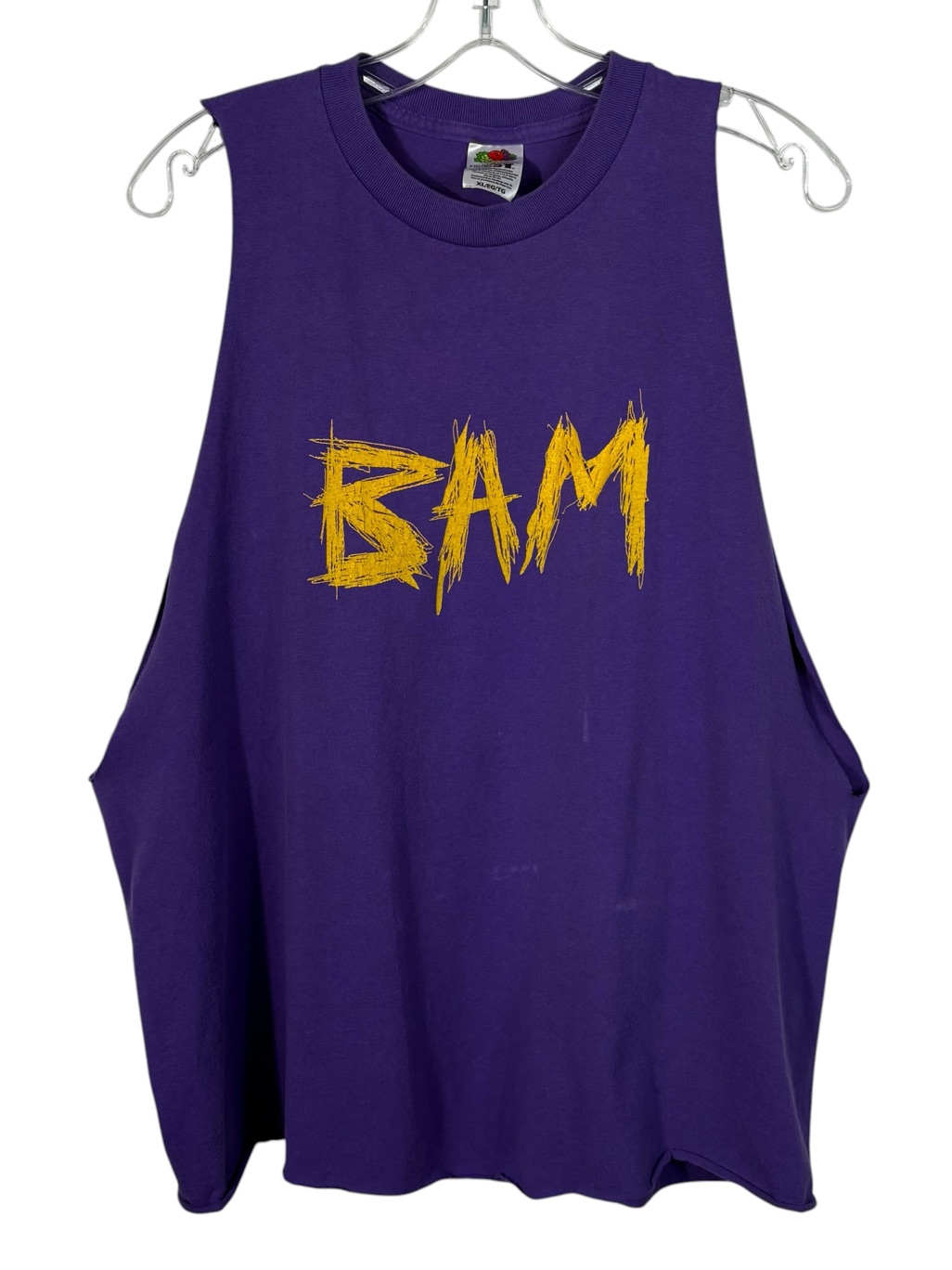 Vintage Y2k Bam Margera Jackass Purple Bam Logo Cutoff Skater Graphic Tee Mtv Xl